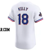 Carson Kelly Men's Texas Rangers Gold Elite White 2024 Collection Jersey