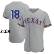 Carson Kelly Men's Texas Rangers Gray Authentic Road 2023 World Series Champions Jersey