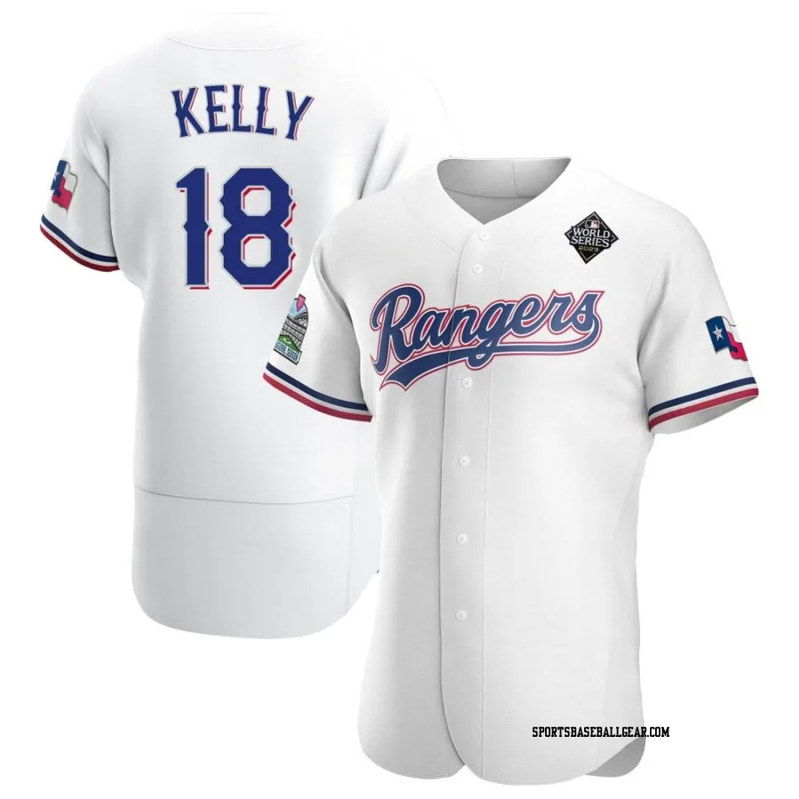 Carson Kelly Men's Texas Rangers White Authentic Home 2023 World Series Jersey