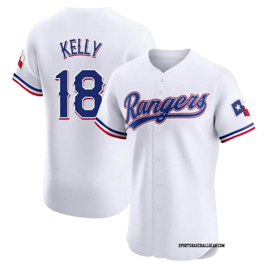 Carson Kelly Men's Texas Rangers White Elite Home Jersey