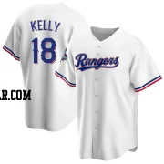 Carson Kelly Men's Texas Rangers White Replica Home 2023 World Series Champions Jersey