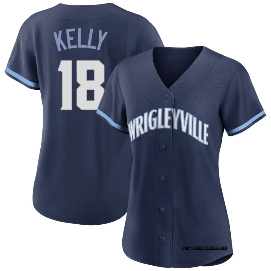 Carson Kelly Women's Chicago Cubs Navy Authentic 2021 City Connect Jersey