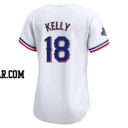 Carson Kelly Women's Texas Rangers Gold Limited White 2024 Collection Jersey