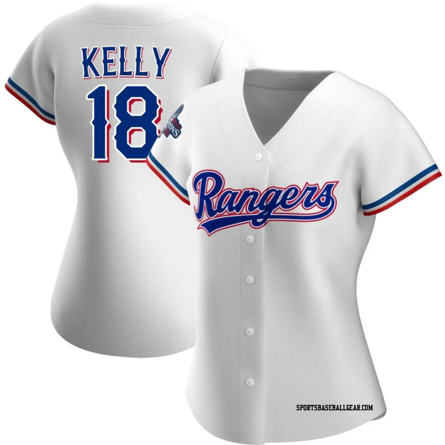 Carson Kelly Women's Texas Rangers White Authentic Home 2023 World Series Champions Jersey