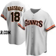 Carson Ragsdale Men's San Francisco Giants White Replica Home Cooperstown Collection Jersey