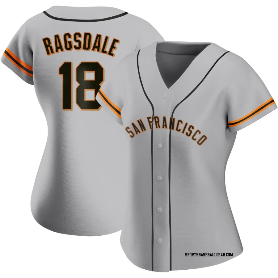 Carson Ragsdale Women's San Francisco Giants Gray Authentic Road Jersey