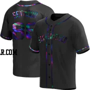 Carson Seymour Men's San Francisco Giants Black Holographic Replica Alternate Jersey