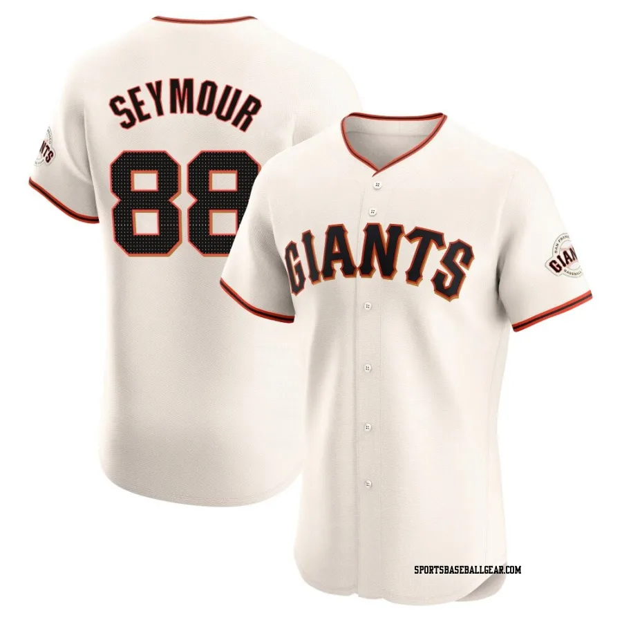 Carson Seymour Men's San Francisco Giants Cream Elite Home Jersey