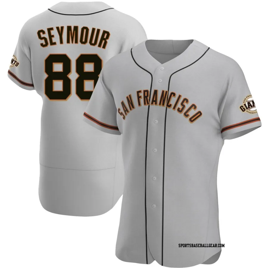 Carson Seymour Men's San Francisco Giants Gray Authentic Road Jersey