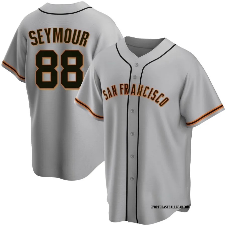 Carson Seymour Men's San Francisco Giants Gray Replica Road Jersey