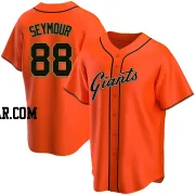 Carson Seymour Men's San Francisco Giants Orange Replica Alternate Jersey