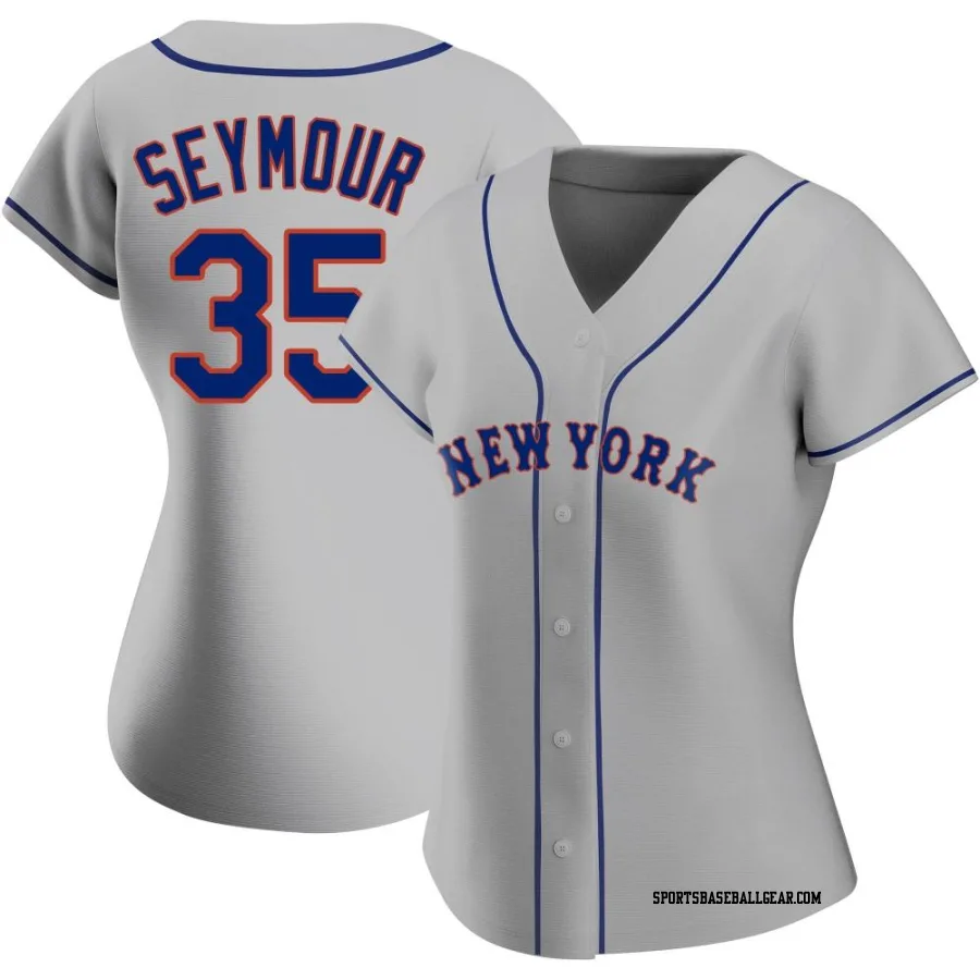 Carson Seymour Women's New York Mets Gray Authentic Road Jersey