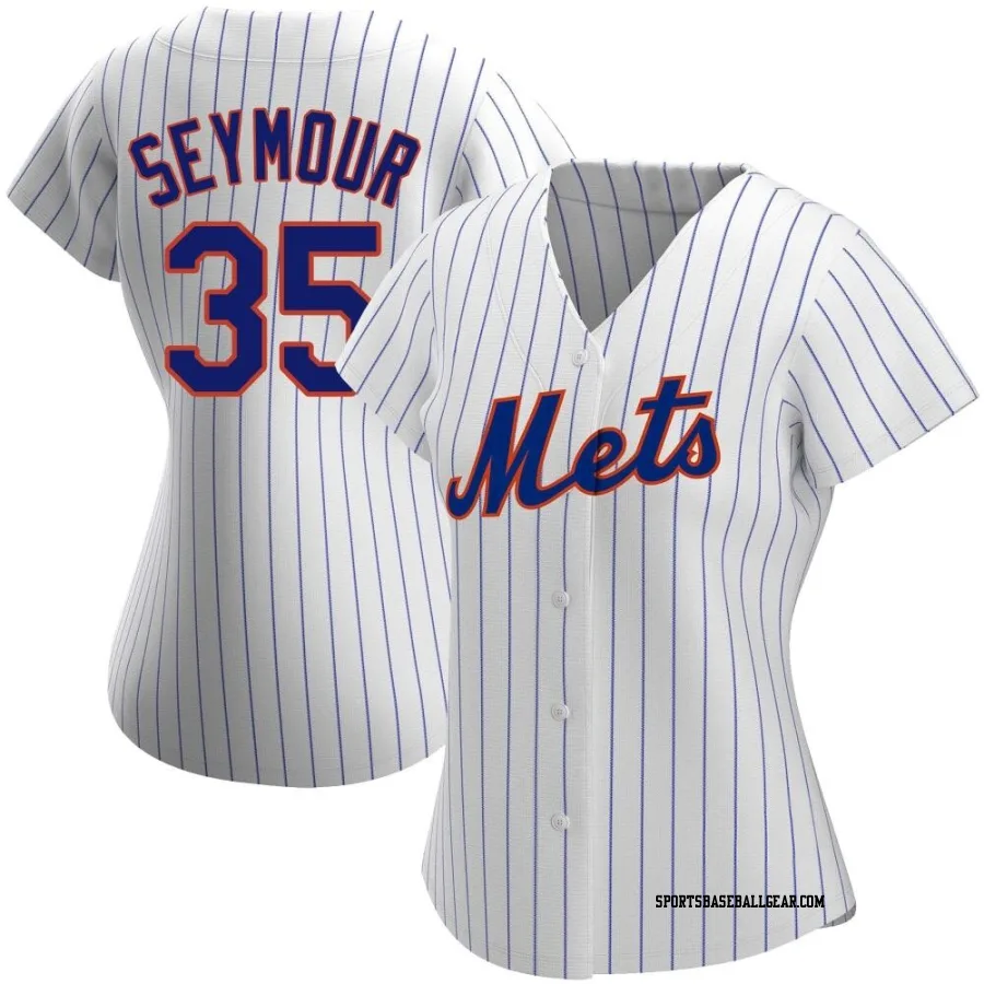 Carson Seymour Women's New York Mets White Replica Home Jersey