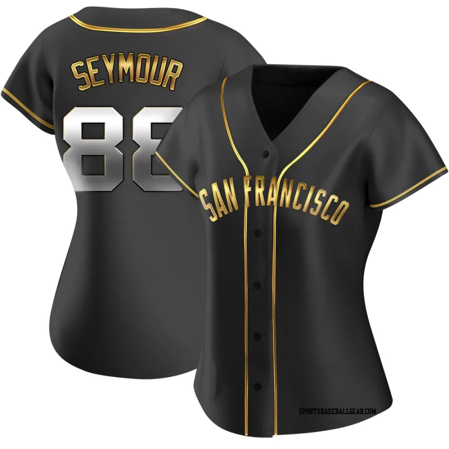 Carson Seymour Women's San Francisco Giants Black Golden Replica Alternate Jersey