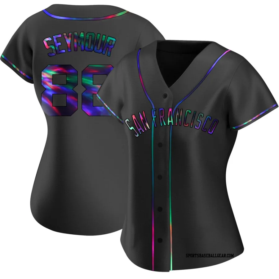 Carson Seymour Women's San Francisco Giants Black Holographic Replica Alternate Jersey