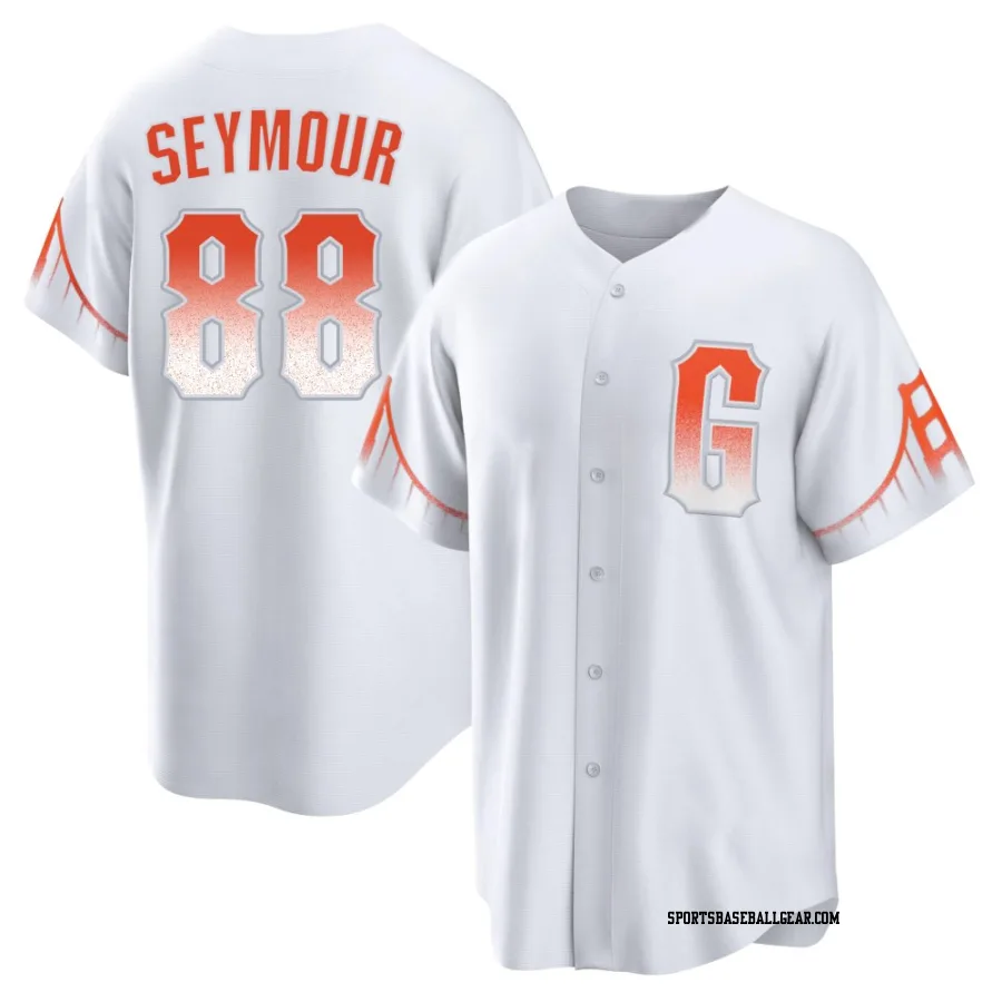 Carson Seymour Youth San Francisco Giants White Replica 2021 City Connect Jersey