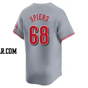 Carson Spiers Men's Cincinnati Reds Gray Limited Away Jersey