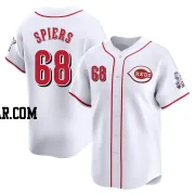 Carson Spiers Men's Cincinnati Reds White Limited Home Jersey