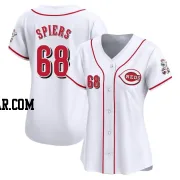 Carson Spiers Women's Cincinnati Reds White Limited Home Jersey