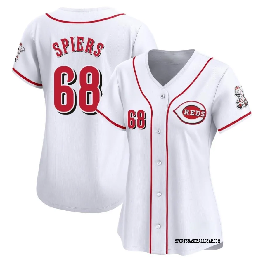 Carson Spiers Women's Cincinnati Reds White Limited Home Jersey