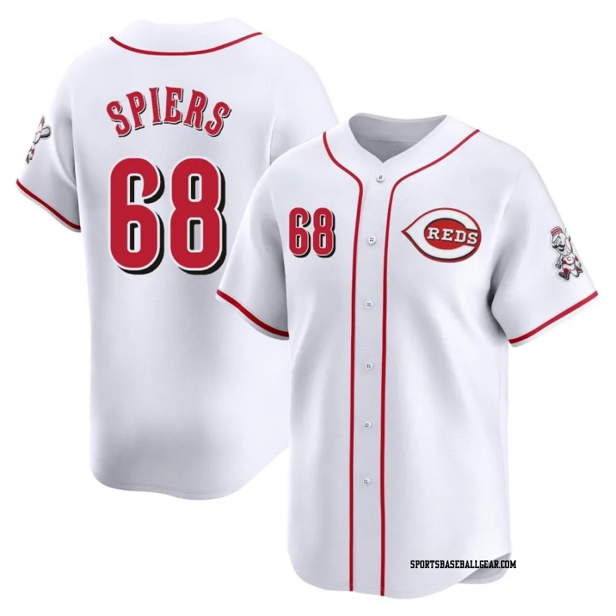 Carson Spiers Youth Cincinnati Reds White Limited Home Jersey