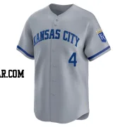 Carter Jensen Men's Kansas City Royals Gray Limited Away Jersey