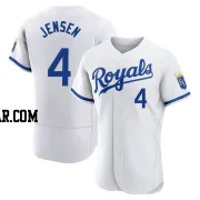 Carter Jensen Men's Kansas City Royals White Authentic 2022 Home Jersey