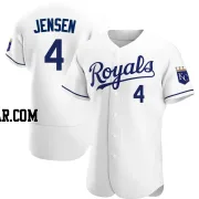 Carter Jensen Men's Kansas City Royals White Authentic Home Jersey