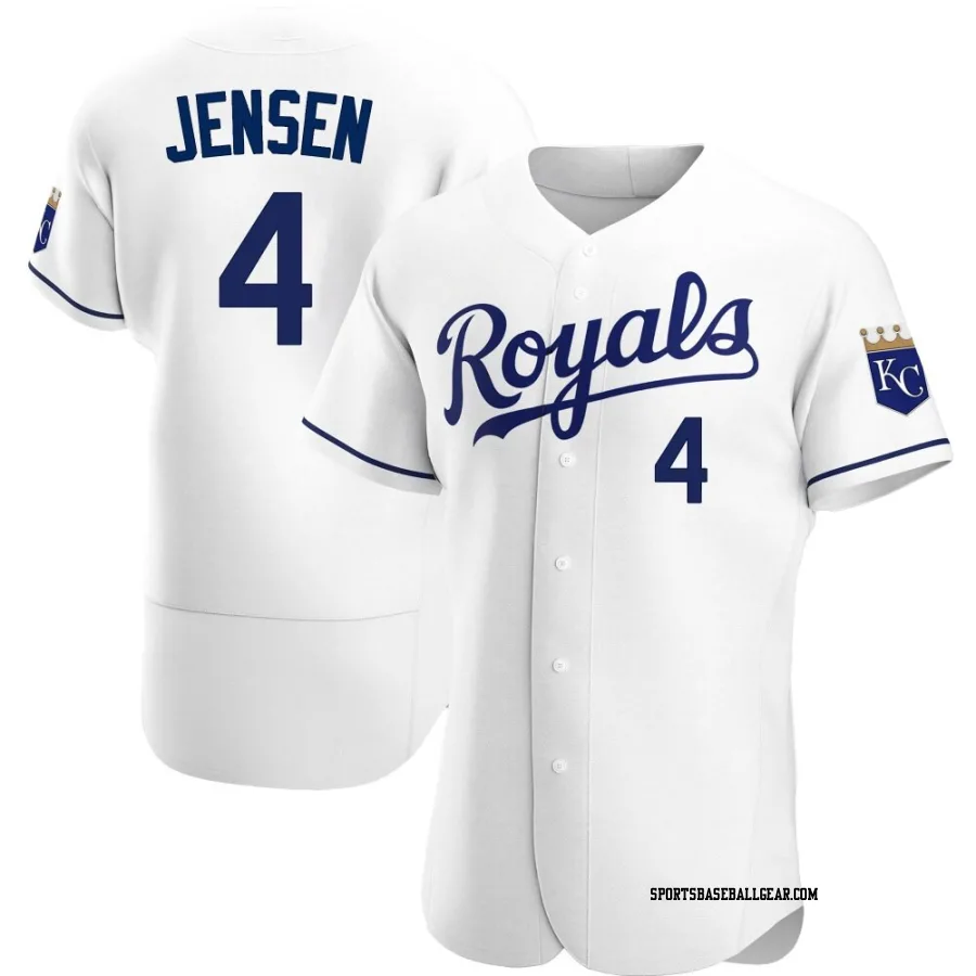 Carter Jensen Men's Kansas City Royals White Authentic Home Jersey