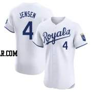 Carter Jensen Men's Kansas City Royals White Elite Home Jersey