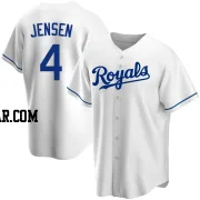 Carter Jensen Men's Kansas City Royals White Replica Home Jersey