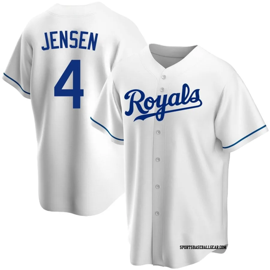 Carter Jensen Men's Kansas City Royals White Replica Home Jersey