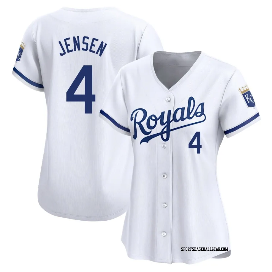 Carter Jensen Women's Kansas City Royals White Limited Home Jersey