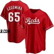 Casey Legumina Men's Cincinnati Reds Red Replica Alternate Jersey