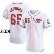 Casey Legumina Men's Cincinnati Reds White Elite Home Jersey