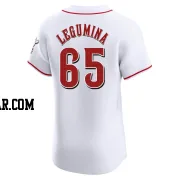 Casey Legumina Men's Cincinnati Reds White Elite Home Jersey