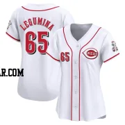 Casey Legumina Women's Cincinnati Reds White Limited Home Jersey