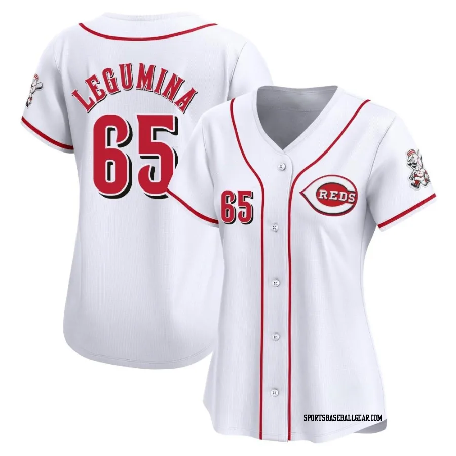 Casey Legumina Women's Cincinnati Reds White Limited Home Jersey