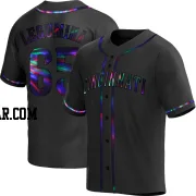 Casey Legumina Youth Cincinnati Reds Black Holographic Replica Alternate Jersey