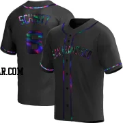 Casey Schmitt Men's San Francisco Giants Black Holographic Replica Alternate Jersey