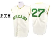 Catfish Hunter Men's Oakland Athletics Cream Authentic 1968 Throwback Jersey