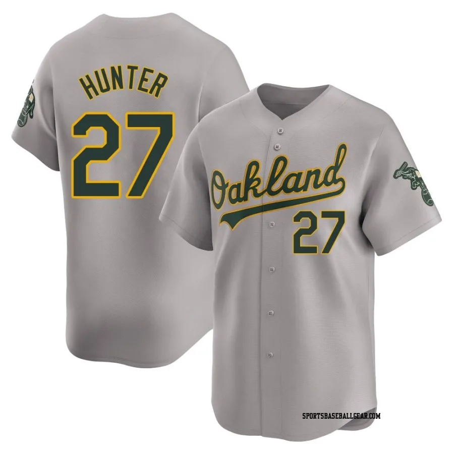 Catfish Hunter Men's Oakland Athletics Gray Limited Away Jersey