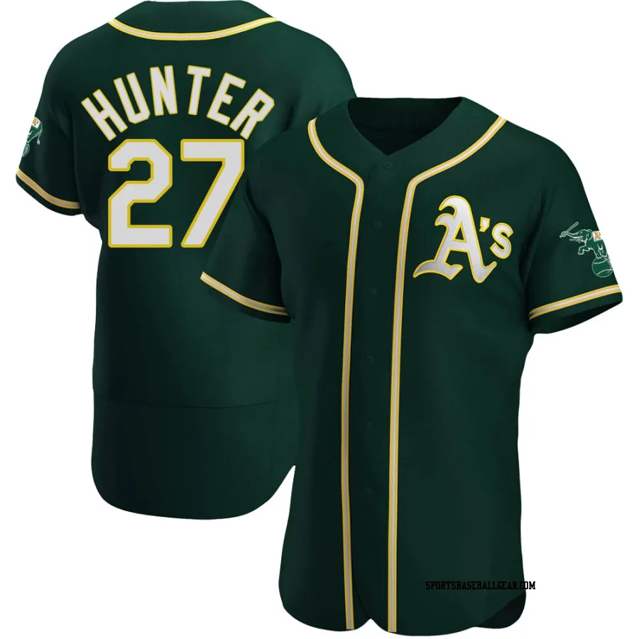 Catfish Hunter Men's Oakland Athletics Green Authentic Alternate Jersey