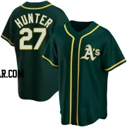 Catfish Hunter Men's Oakland Athletics Green Replica Alternate Jersey