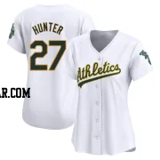 Catfish Hunter Women's Oakland Athletics White Limited Home Jersey