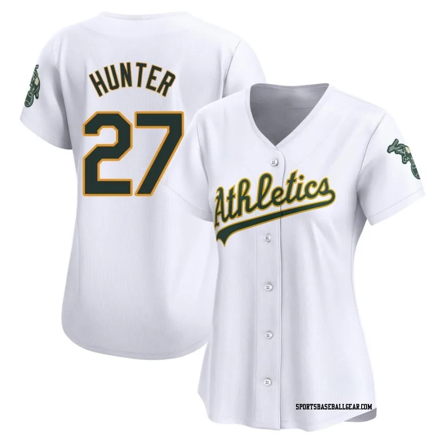 Catfish Hunter Women's Oakland Athletics White Limited Home Jersey