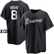 Cavan Biggio Men's Atlanta Braves Black/White Replica Jersey