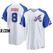 Cavan Biggio Men's Atlanta Braves White Replica 2023 City Connect Jersey