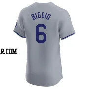 Cavan Biggio Men's Los Angeles Dodgers Gray Elite Road Jersey