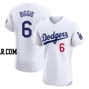 Cavan Biggio Men's Los Angeles Dodgers White Elite Home Jersey